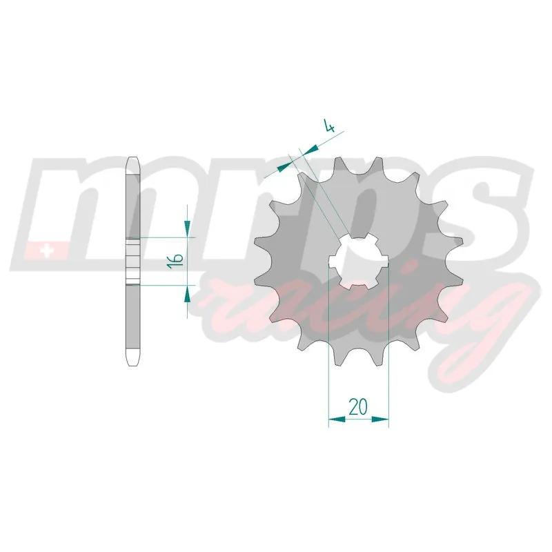 Pignon AFAM acier type 30100 pas 420 (12 dents)