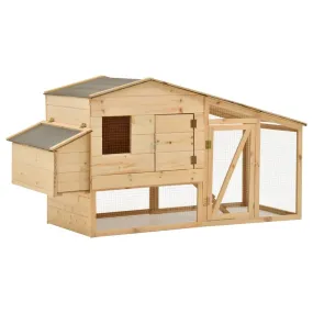 Poulailler 178 x 67 x 92 cm bois de pin massif