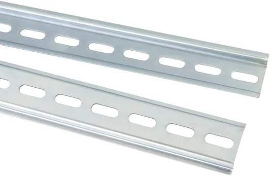 Rail DIN RS PRO 2m x 35mm x 7.5mm, Fendu, Rail oméga en Acier