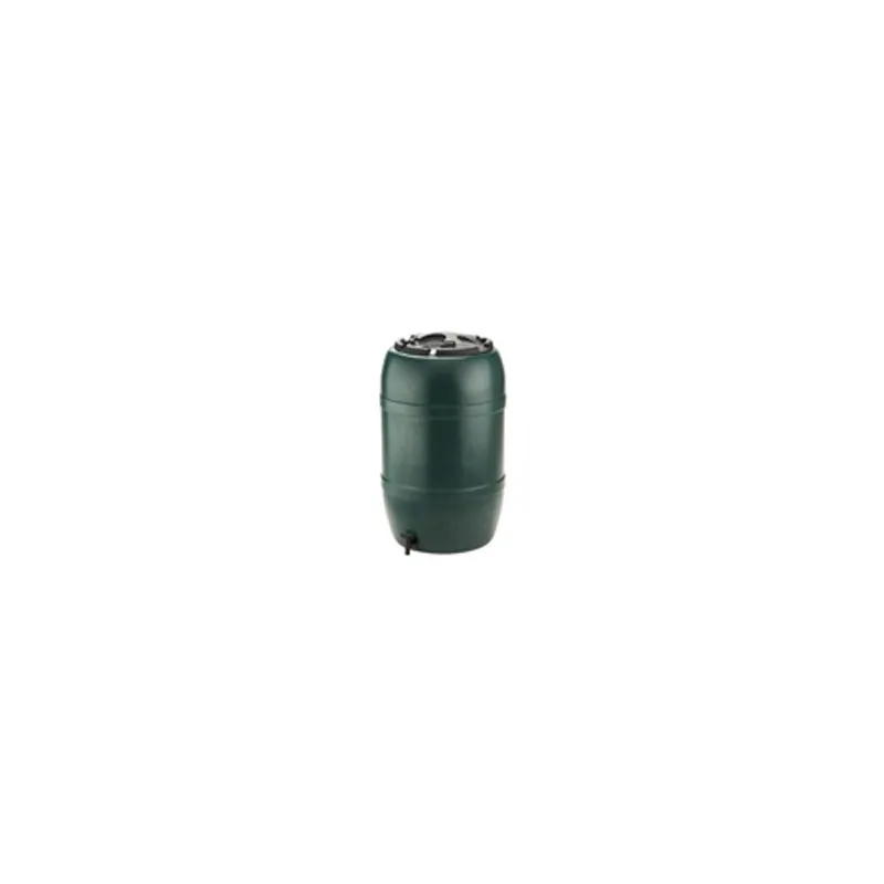 Récupérateur d'eau en forme de tonneau - PE 120 l vert noir - H81 x Ø51 cm