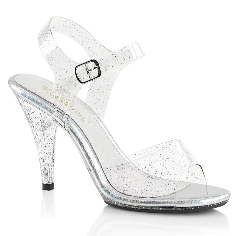 sandale transparente à talon aiguille plexi - taille 35 1/2 promo
