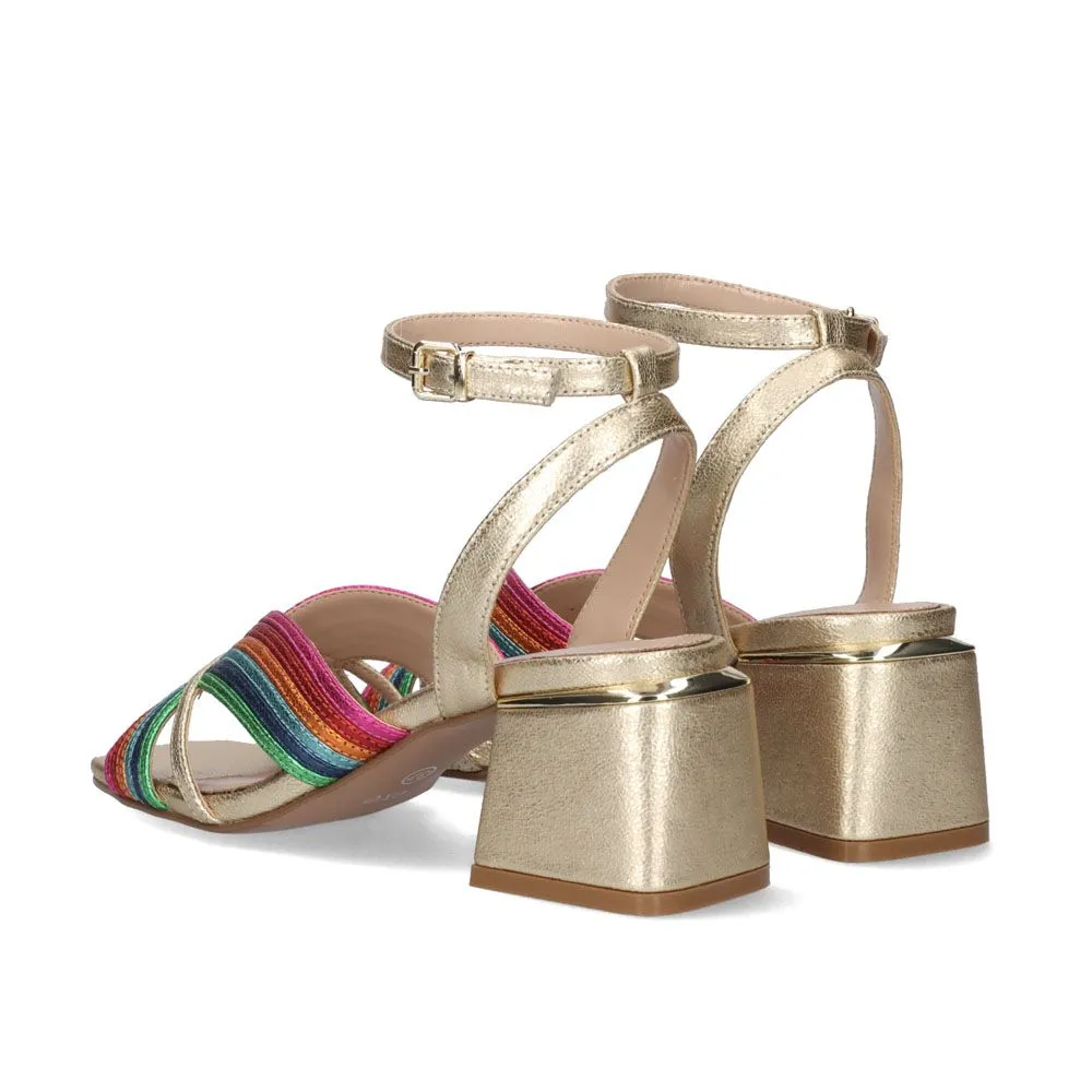 SANDALE À TALON CARMEN-869 METALLIC MULTICOLORE