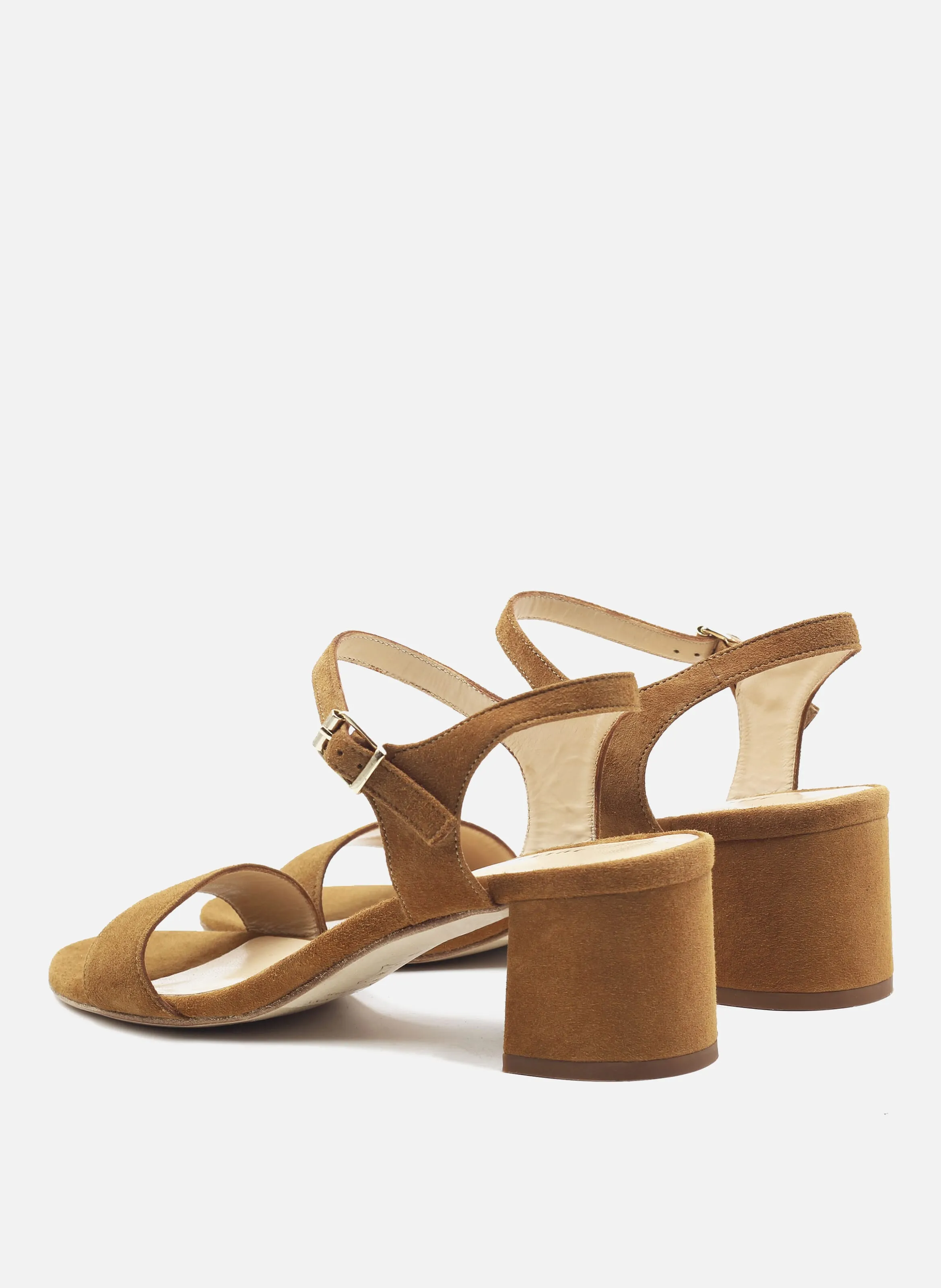 SANDALES MOYEN TALON EN CUIR DAIM - JULES & JENN pour FEMME | Printemps