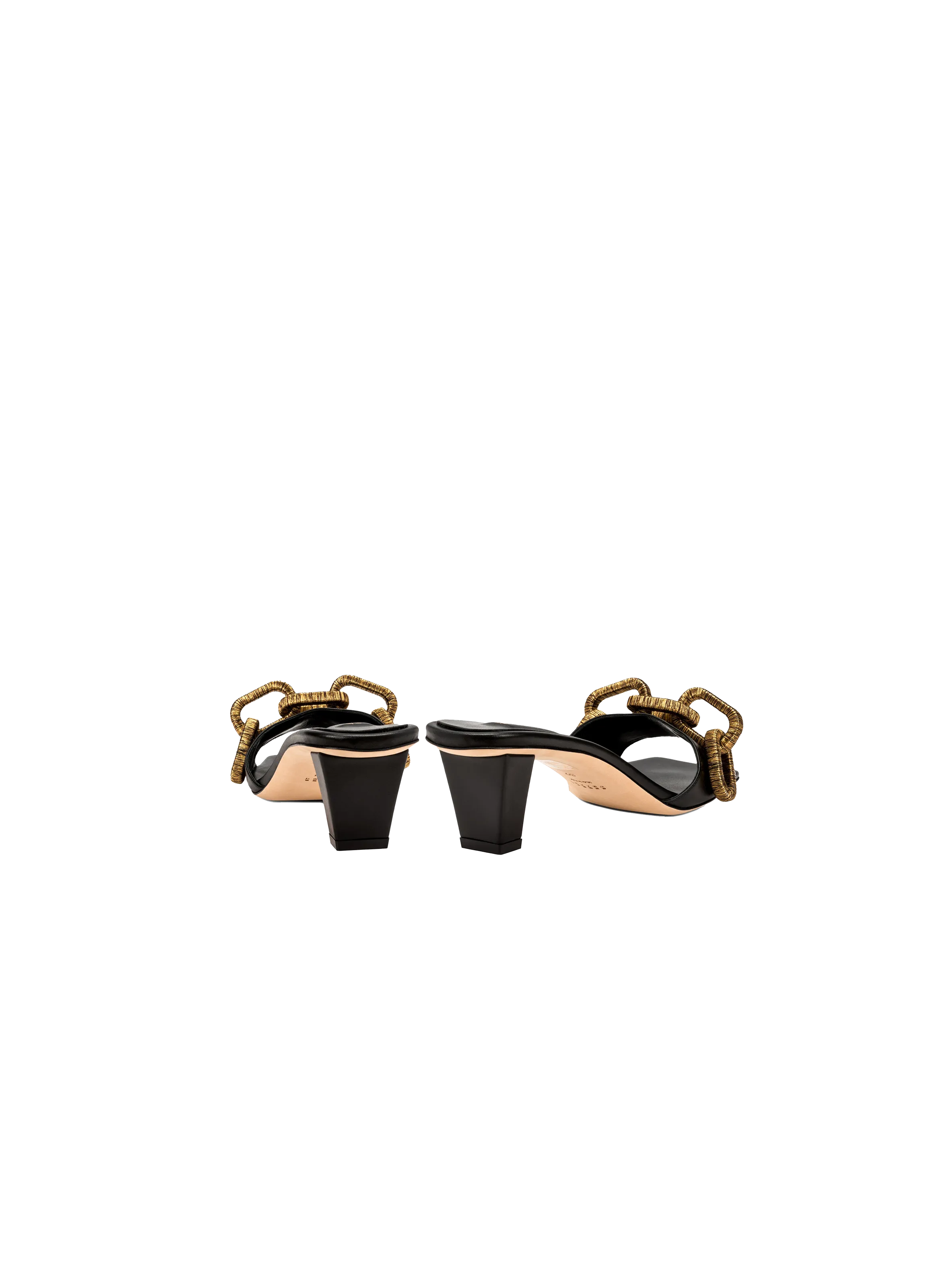 SANDALES à TALON MOYEN CATENA NOIR - SERENA UZIYEL pour FEMME | Printemps