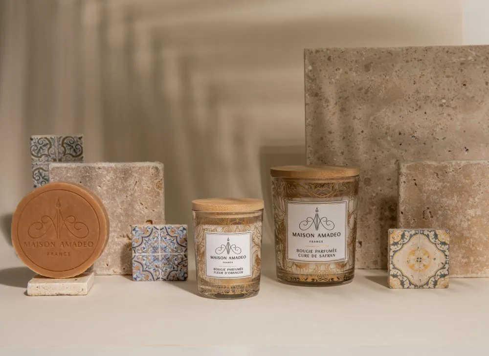 Scented candle orange blossom
