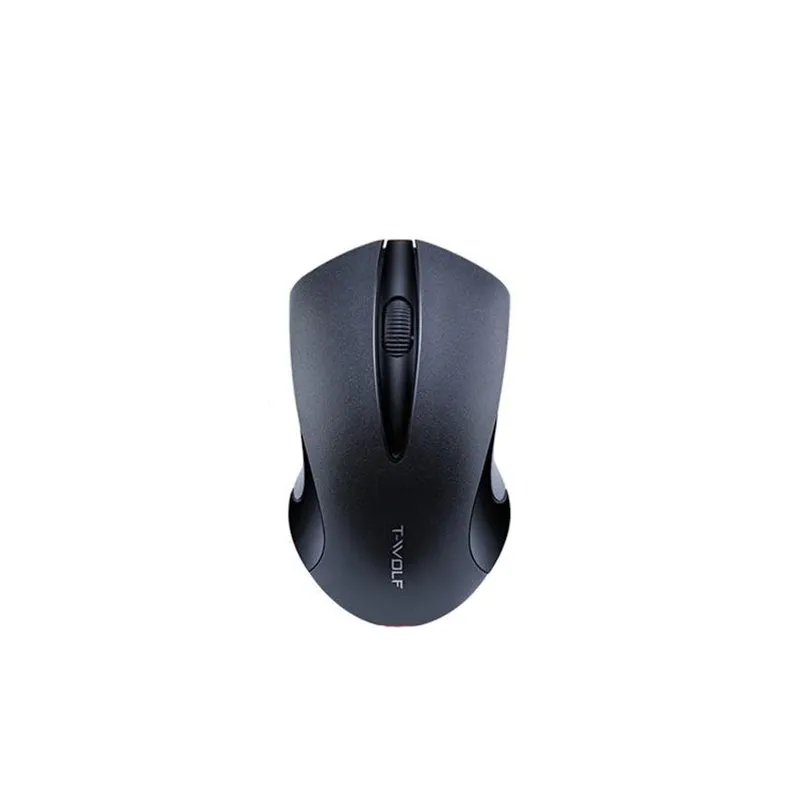 Souris Sans Fil 1200 DPI 3 Boutons USB Ergonomique Noir