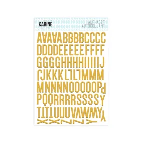 Stickers Les Ateliers De Karine Sur Le Fil - Alphabet Jaune Moutarde