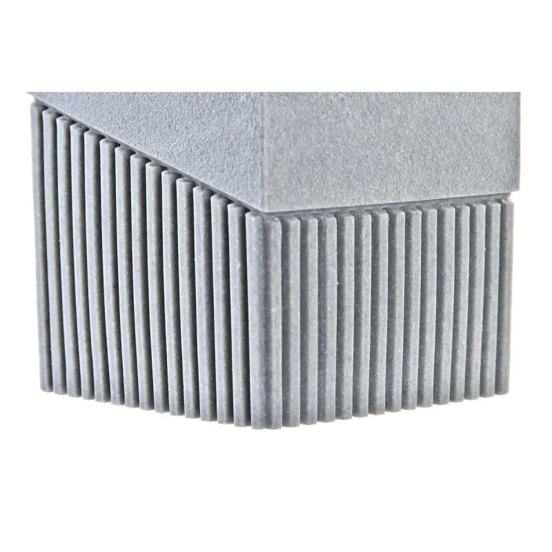 Support pour brosses à dents DKD Home Decor Gris Aluminium Résine (7,6 x 7,6 x 10 cm)