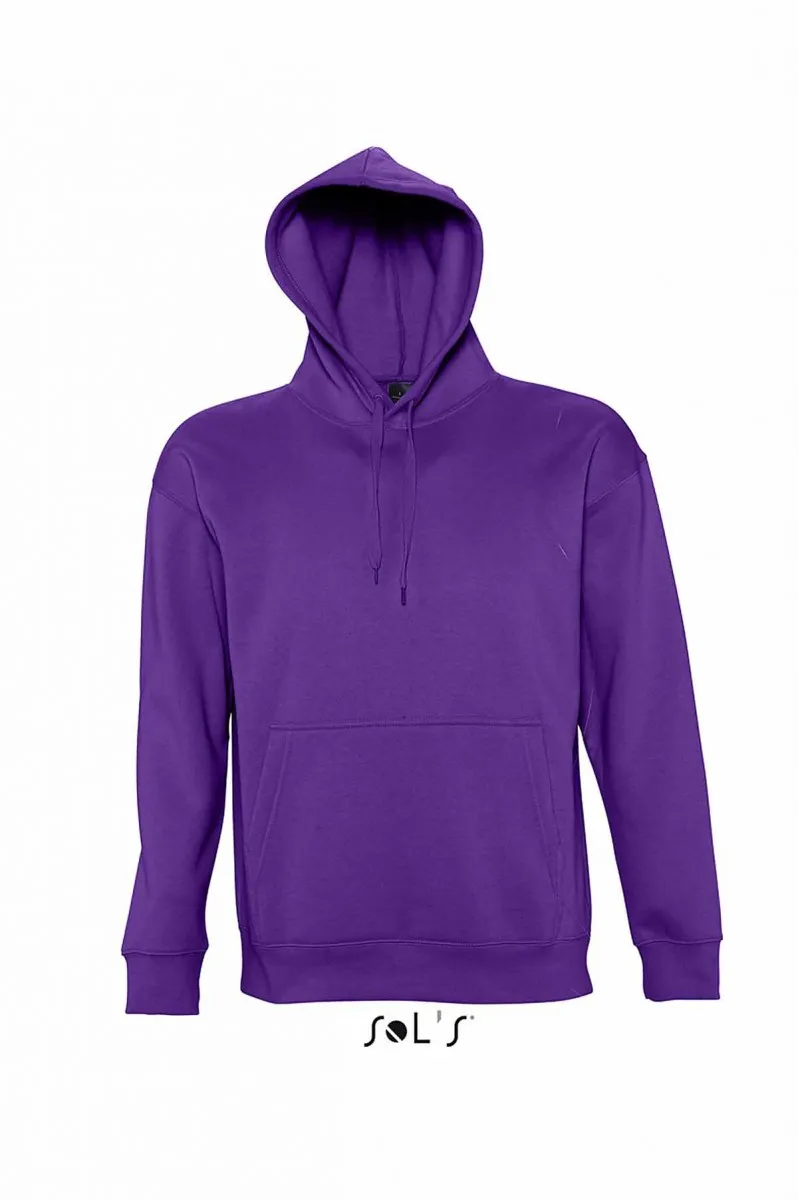 Sweat shirt capuche poche kangourou unisexe - 13251 - violet foncé 