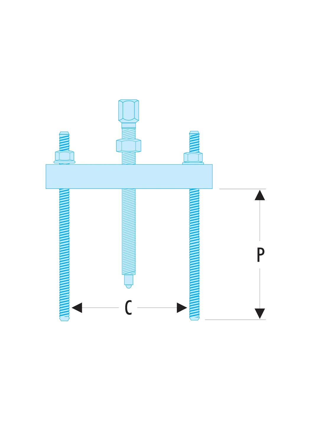 U.23K-U.53K - Potences taraudées - U.53K3 - Facom