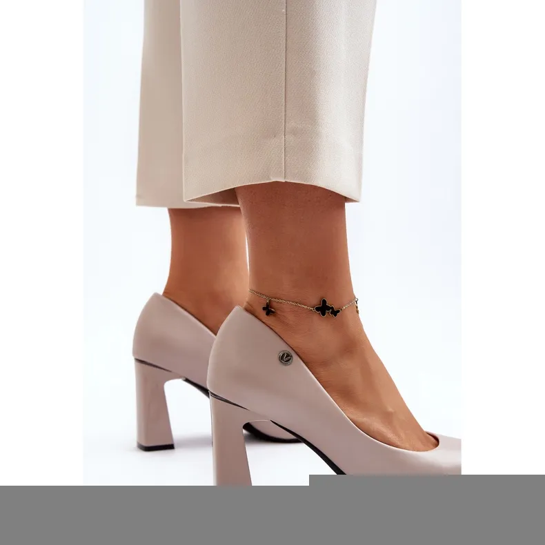 Vinceza Escarpins à talon haut, Cuir Eco, Gris Giseleni