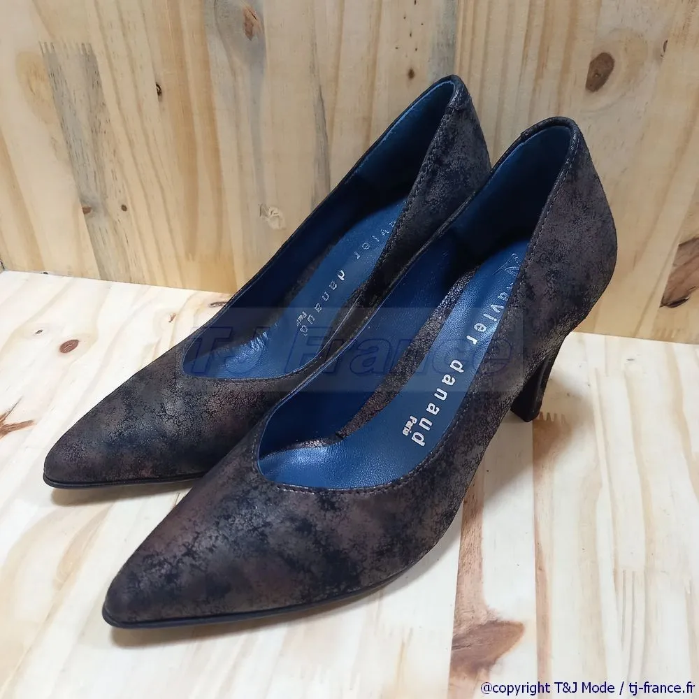 Xavier Danaud XELEN - Escarpin femme en cuir avec talon de 7,5cm